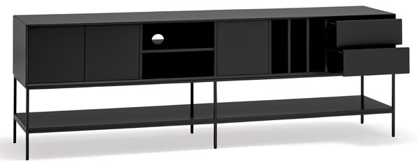 Černý TV stolek Teulat Platt 220 x 45 cm