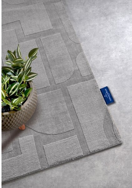 Šedý ručně tkaný vlněný běhoun 80x250 cm Alexis – Villeroy&Boch