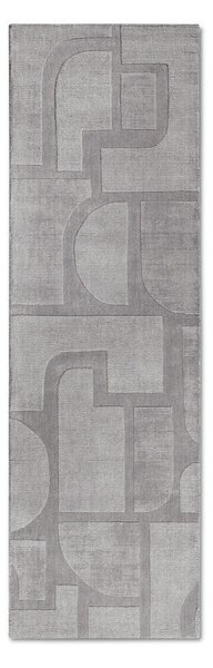 Šedý ručně tkaný vlněný běhoun 80x250 cm Alexis – Villeroy&Boch