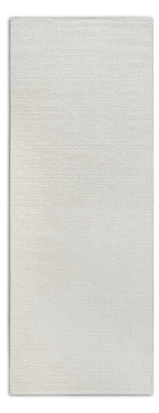 Krémový ručně tkaný běhoun s příměsí vlny 80x200 cm Pradesh Natural White – Elle Decoration