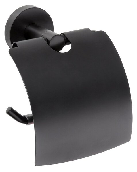 Sapho X-ROUND BLACK držák toaletního papíru s krytem, černá (104112010) XB702