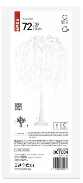 Emos Vánoční LED stromek, 120 cm, venkovní i vnitřní, studená bílá