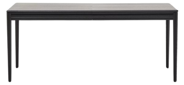 Černý dubový rozkládací jídelní stůl Kave Home Lenon 160-200 x 90 cm