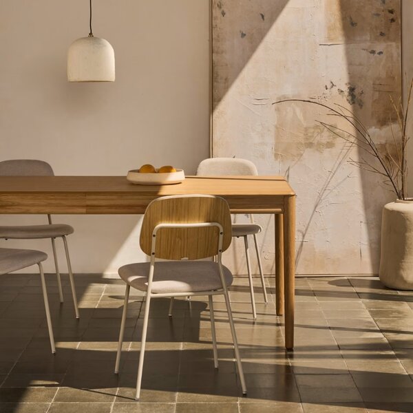 Dubový rozkládací jídelní stůl Kave Home Lenon 200-280 x 90 cm