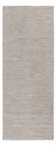 Béžový ručně tkaný běhoun s příměsí vlny 80x200 cm Pradesh Linen White – Elle Decoration