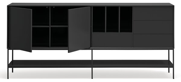 Černá komoda Teulat Platt 220 x 45 cm