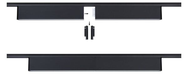 Paulmann 95710 Ceris, lineární panel pro Urail system, 9,5W LED 4000K, tříkrokové stmívání, matná černá