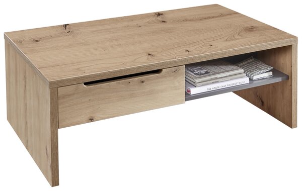 KONFERENČNÍ STOLEK, barvy grafitu, dub artisan, kompozitní dřevo, 110/65/40 cm Carryhome - Konferenční stolky