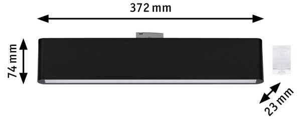 Paulmann 95710 Ceris, lineární panel pro Urail system, 9,5W LED 4000K, tříkrokové stmívání, matná černá