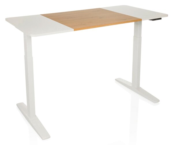 PSACÍ STŮL, bílá, barvy dubu, 140/70/73 - 118 cm MID.YOU - Online Only psací stoly, Online Only