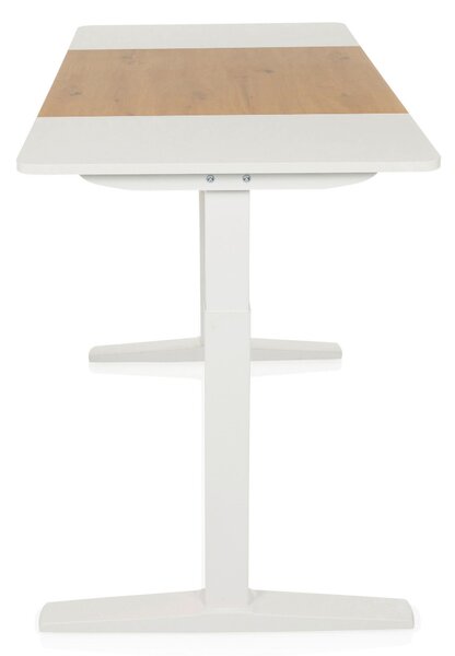PSACÍ STŮL, bílá, barvy dubu, 140/70/73 - 118 cm MID.YOU - Online Only psací stoly, Online Only