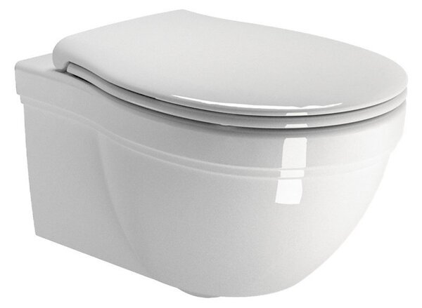 GSI CLASSIC CLASSIC závěsná retro WC mísa, 37x55cm, bílá ExtraGlaze 871211