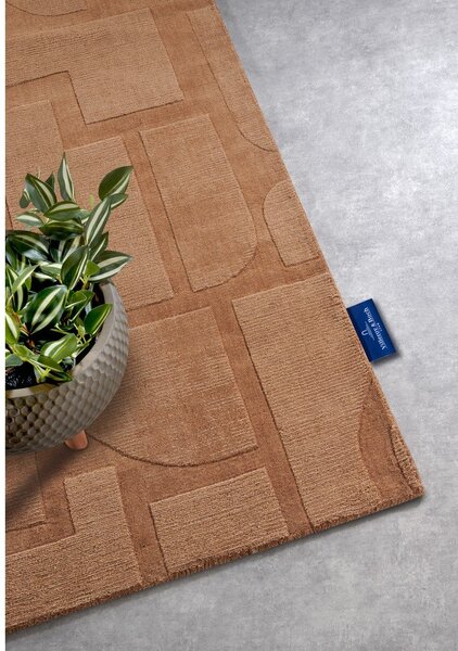Hnědý ručně tkaný vlněný běhoun 80x250 cm Alexis – Villeroy&Boch