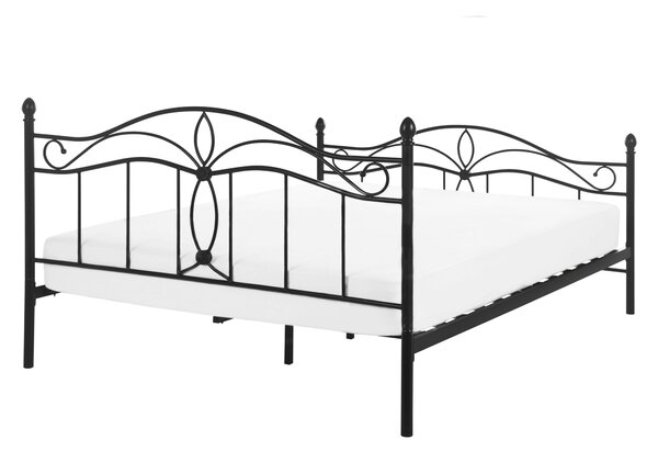 Postel Kov ANTLIA 140 x 200 cm Černá