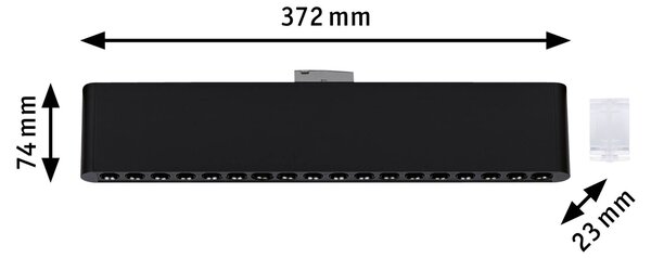 Paulmann 95715 Zelos, lineární panel pro Urail system, 10W LED 3000K, tříkrokové stmívání, matná černá