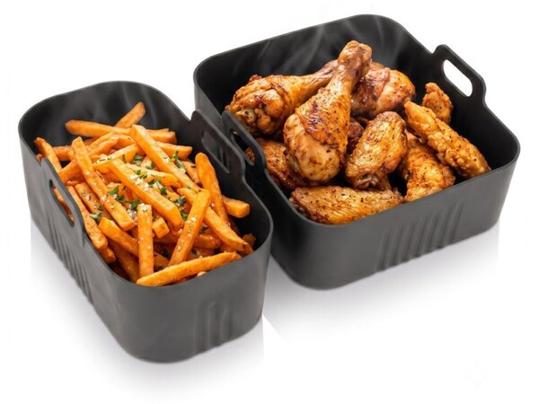 Silikonová forma do horkovzdušné fritézy 2ks SPRINGOS KI0187 černá