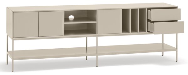 Krémový TV stolek Teulat Platt 220 x 45 cm