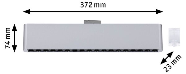 Paulmann 95717 Zelos, lineární panel pro Urail system, 10W LED 3000K, tříkrokové stmívání, matný chrom