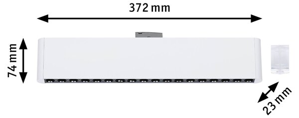 Paulmann 95713 Zelos, lineární panel pro Urail system, 10W LED 3000K, tříkrokové stmívání, signální bílá