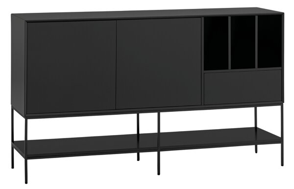 Černá komoda Teulat Platt 166 x 45 cm