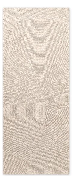 Ručně tkaný vlněný běhoun ve světle přírodní barvě 80x200 cm Calmio – Hanse Home