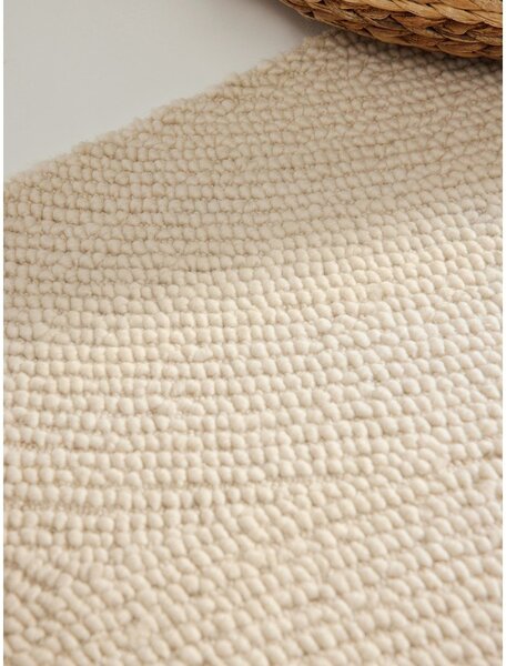 Ručně tkaný vlněný běhoun ve světle přírodní barvě 80x200 cm Calmio – Hanse Home