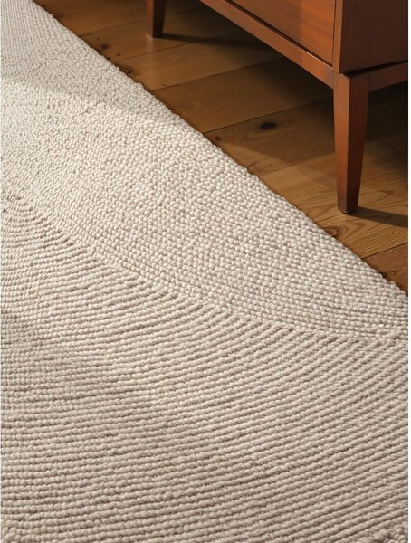 Ručně tkaný vlněný běhoun ve světle přírodní barvě 80x200 cm Calmio – Hanse Home