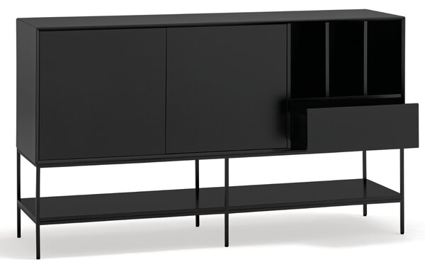 Černá komoda Teulat Platt 166 x 45 cm