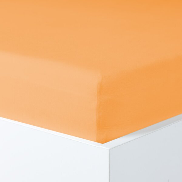 Napínací prostěradlo JERSEY s elastanem oranžová Velikost: 90x200 cm