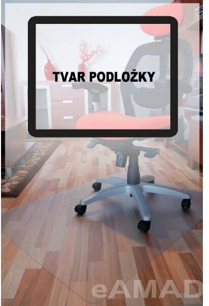 Podložka pod židli PET hladká 90x120 cm - mléčná