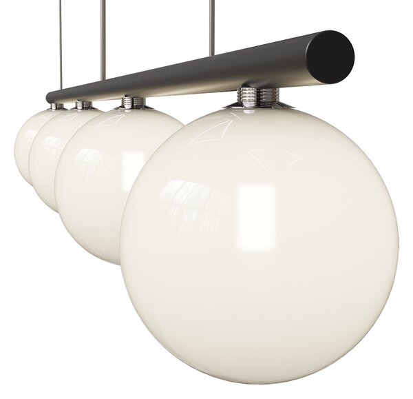 Metal lux 276.133.03 Libra, závěsné svítidlo 4xG9, černá/bílé sklo, délka 120cm