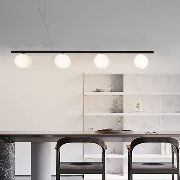 Metal lux 276.133.07 Libra, závěsné svítidlo 4xG9, champagne/bílé sklo, délka 120cm