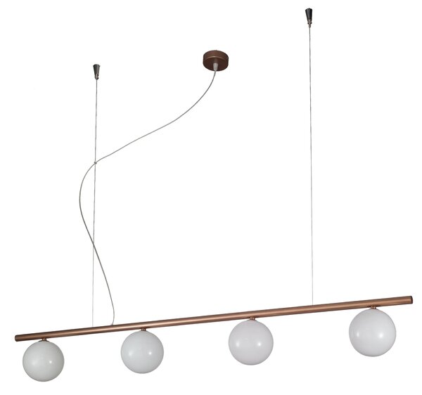 Metal lux 276.133.07 Libra, závěsné svítidlo 4xG9, champagne/bílé sklo, délka 120cm