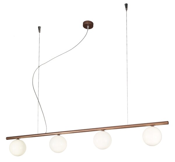 Metal lux 276.133.07 Libra, závěsné svítidlo 4xG9, champagne/bílé sklo, délka 120cm