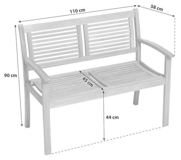 ZAHRADNÍ LAVICE dřevo Gardenson - Online Only zahradní nábytek, Online Only