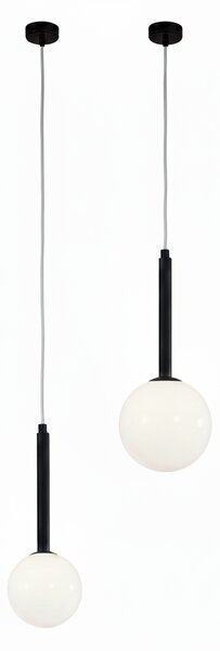Metal lux 276.520.03 Libra, závěsné svítidlo 1xG9, černá/bílé sklo, průměr 20cm