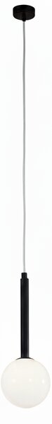 Metal lux 276.510.03 Libra, závěsné svítidlo 1xG9, černá/bílé sklo, průměr 12cm
