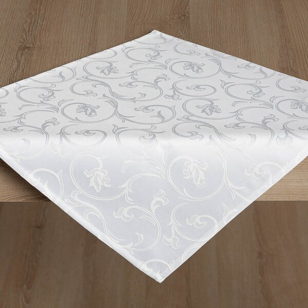 Ubrus Veba CARLO Ornament bílá Velikost: 80x80 cm