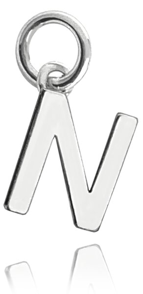 MINET Stříbrný přívěs drobné písmeno "N"