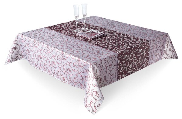 Ubrus Veba CARLO Ornament bordó Velikost: 140x160 cm