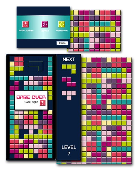 Povlečení Veba GEON tisk Game over Velikost: 140x200 cm + 70x90 cm