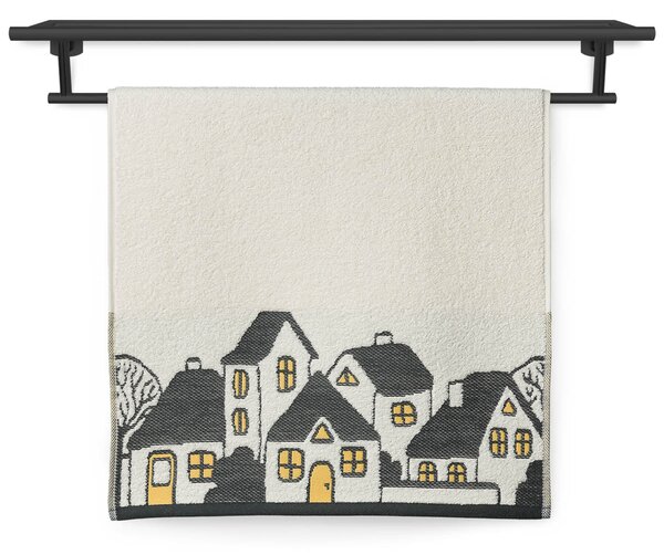 Ručník Veba TERRY Domečky smetanová Velikost: 50x100 cm