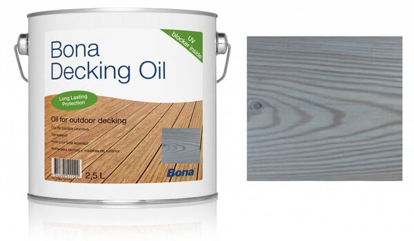 Olej na venkovní terasová prkna Bona Decking Oil šedý (2,5 l)