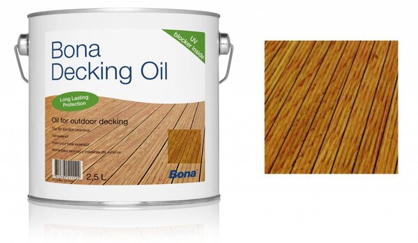 Olej na venkovní terasová prkna Bona Decking Oil teak (2,5 l)
