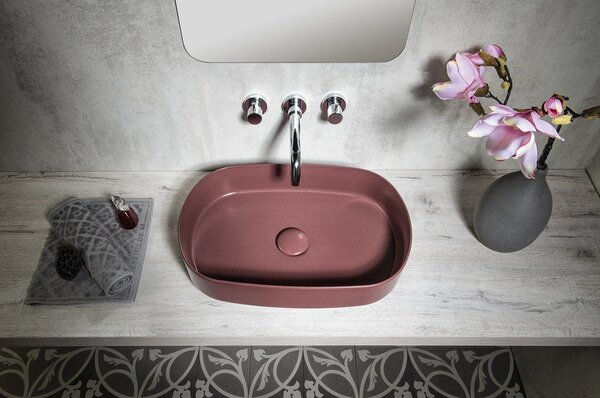 Isvea Infinity umyvadlo 55x36 cm oválné na pult matný 10NF65055-2R