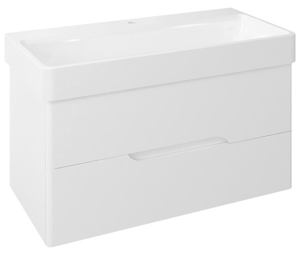 Sapho, MEDIENA umyvadlová skříňka 96,5x50,5x48,5cm, bílá matná/bílá matná, MD100