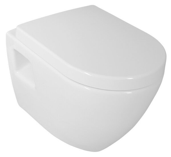 Aqualine NERA závěsná WC mísa, 35,5x50 cm, bílá