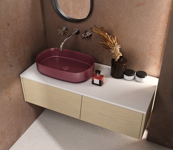 Isvea Infinity umyvadlo 55x36 cm oválné na pult matný 10NF65055-2R