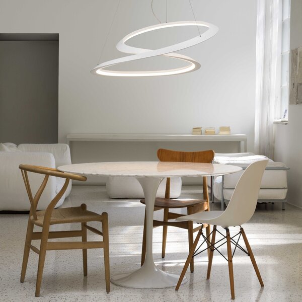 Nemo Kepler Minor Downlight, moderní svítidlo pro přímé osvětlení, 77W LED 3000K stmívatelné, bílá, prům. 84cm