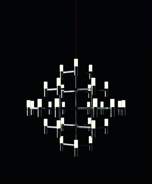 Nemo Crown Major, černý závěsný lustr, 30x25W G9, 109x113cm, výška 87cm